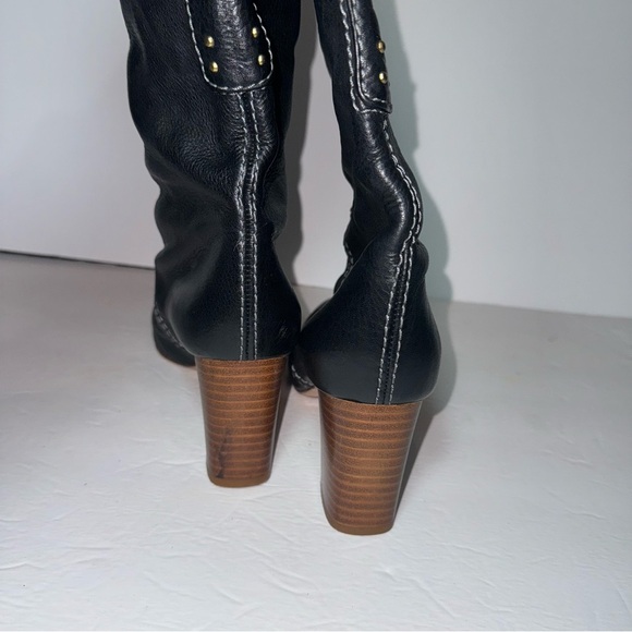 Chloe Black Leather Knee-High Boots size 38 / 8 - Picture 11 of 13